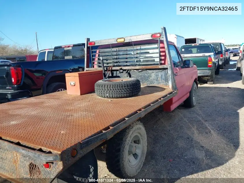 1992 Ford F150 VIN: 2FTDF15Y9NCA32465 Lot: 41571324