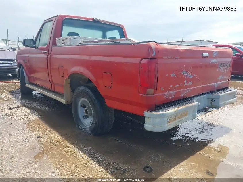1992 Ford F150 VIN: 1FTDF15Y0NNA79863 Lot: 42187012