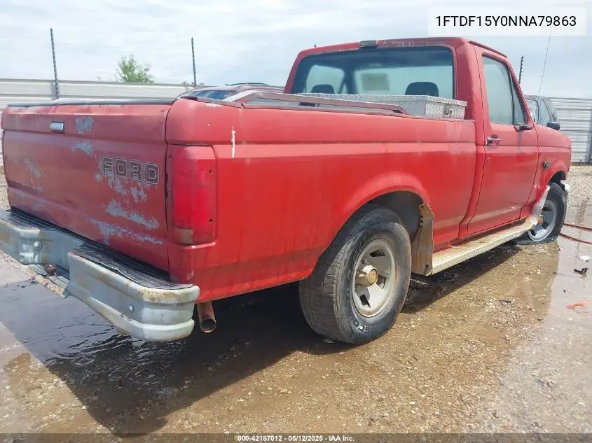 1992 Ford F150 VIN: 1FTDF15Y0NNA79863 Lot: 42187012