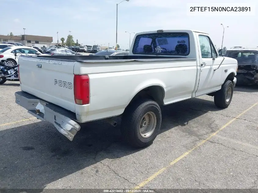 1992 Ford F150 VIN: 2FTEF15N0NCA23891 Lot: 42218482