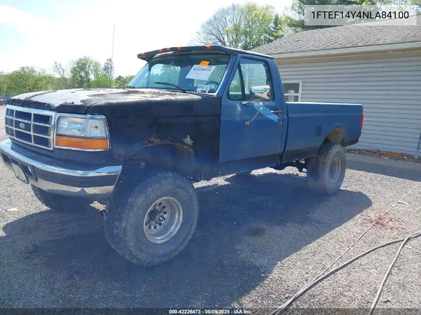 1992 Ford F150 VIN: 1FTEF14Y4NLA84100 Lot: 42226473