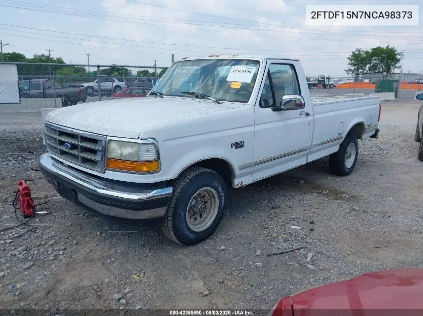 1992 Ford F150 VIN: 2FTDF15N7NCA98373 Lot: 42365590