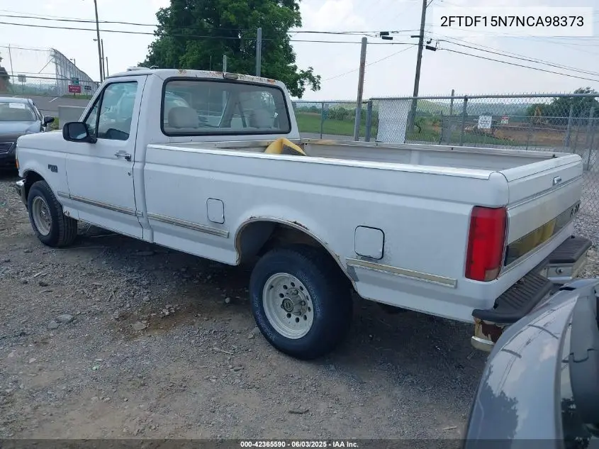 1992 Ford F150 VIN: 2FTDF15N7NCA98373 Lot: 42365590