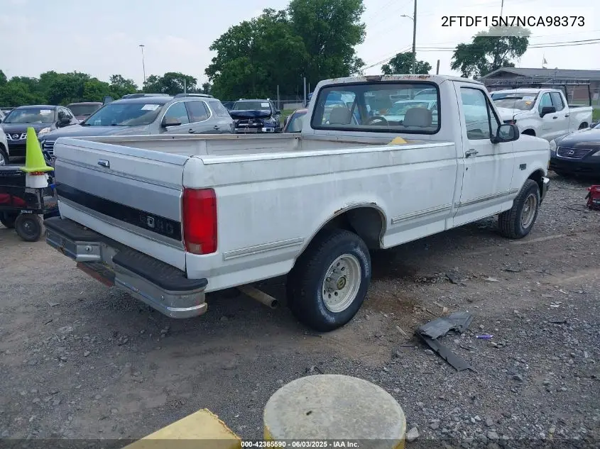 1992 Ford F150 VIN: 2FTDF15N7NCA98373 Lot: 42365590