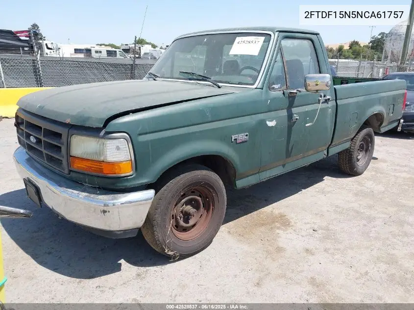 1992 Ford F150 VIN: 2FTDF15N5NCA61757 Lot: 42528537