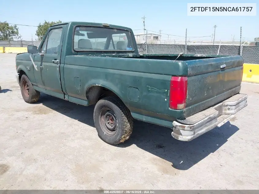 1992 Ford F150 VIN: 2FTDF15N5NCA61757 Lot: 42528537