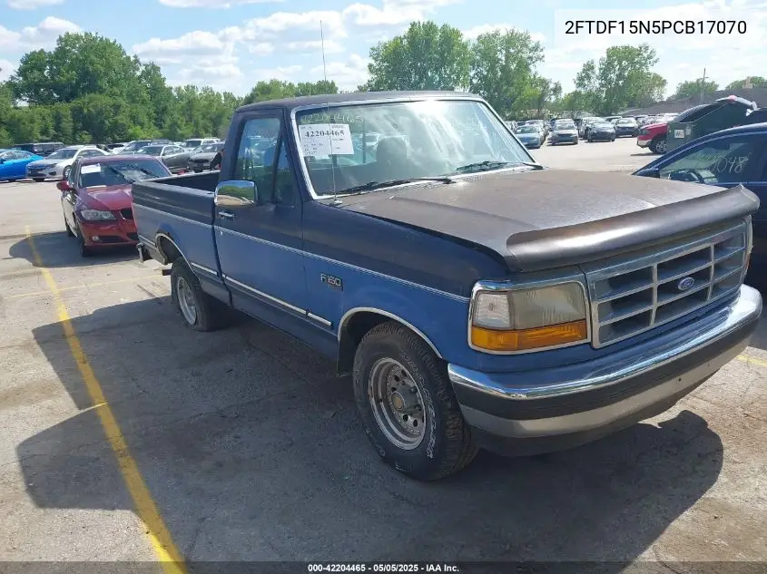 1993 Ford F150 VIN: 2FTDF15N5PCB17070 Lot: 42204465
