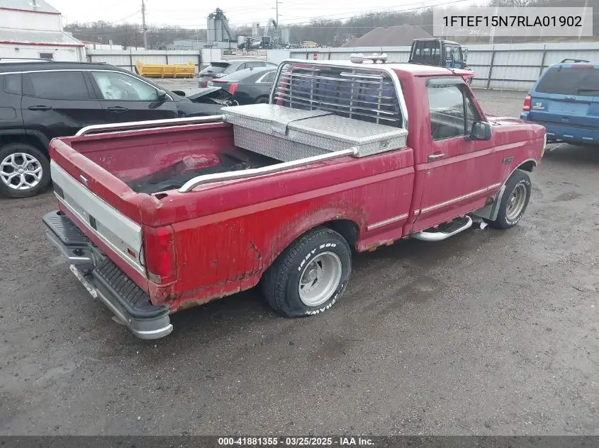 1994 Ford F150 VIN: 1FTEF15N7RLA01902 Lot: 41881355