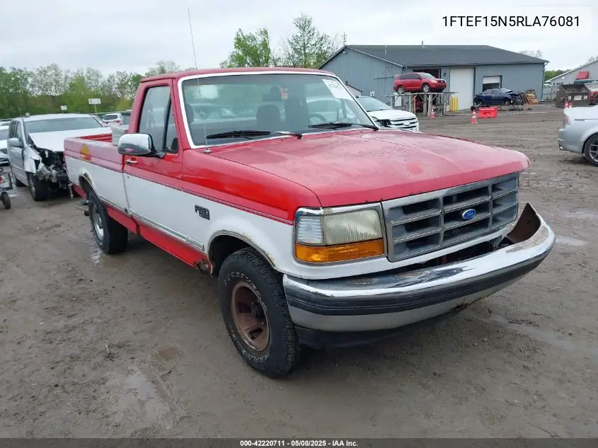 1994 Ford F150 VIN: 1FTEF15N5RLA76081 Lot: 42220711