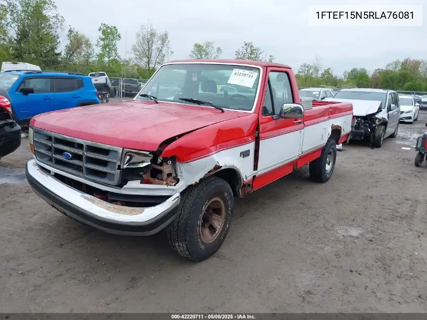 1994 Ford F150 VIN: 1FTEF15N5RLA76081 Lot: 42220711