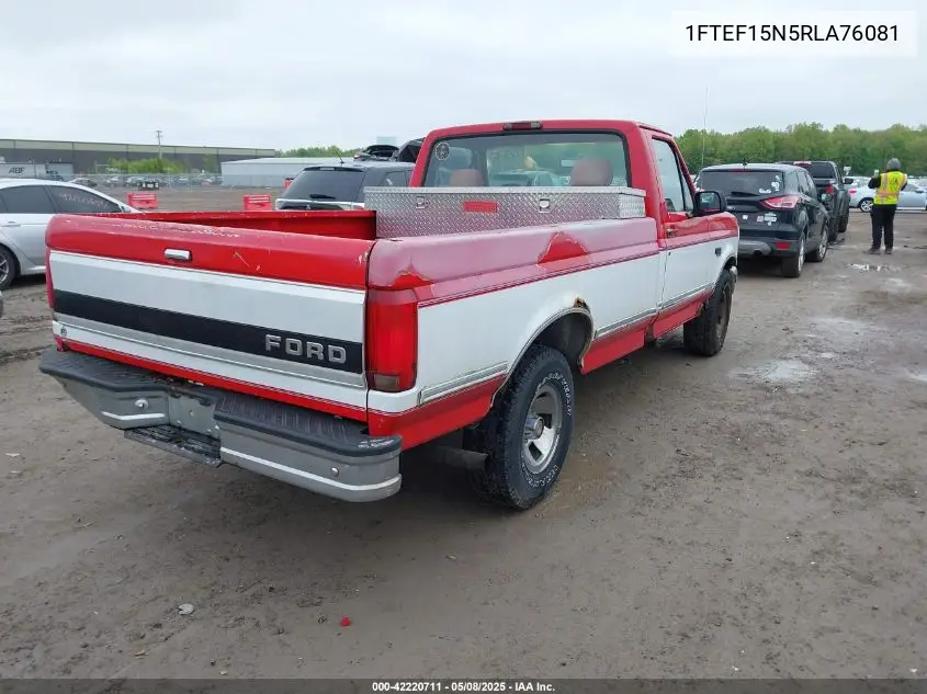 1994 Ford F150 VIN: 1FTEF15N5RLA76081 Lot: 42220711