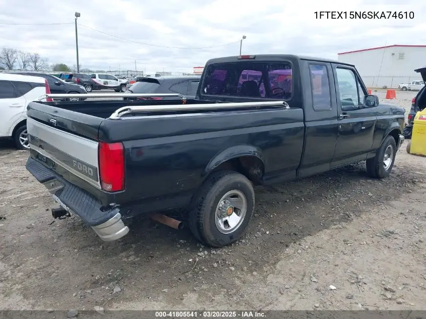 1995 Ford F150 VIN: 1FTEX15N6SKA74610 Lot: 41805541