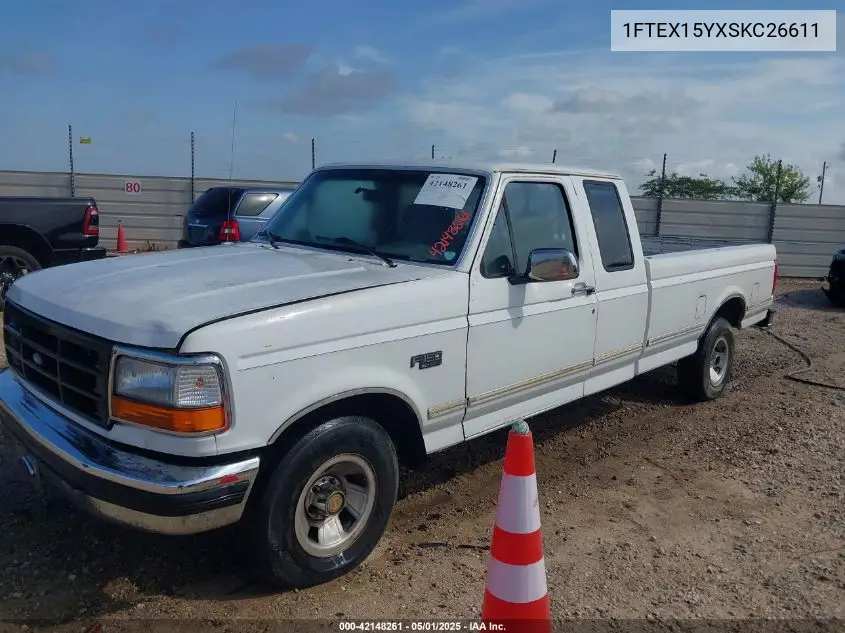 1995 Ford F150 VIN: 1FTEX15YXSKC26611 Lot: 42148261