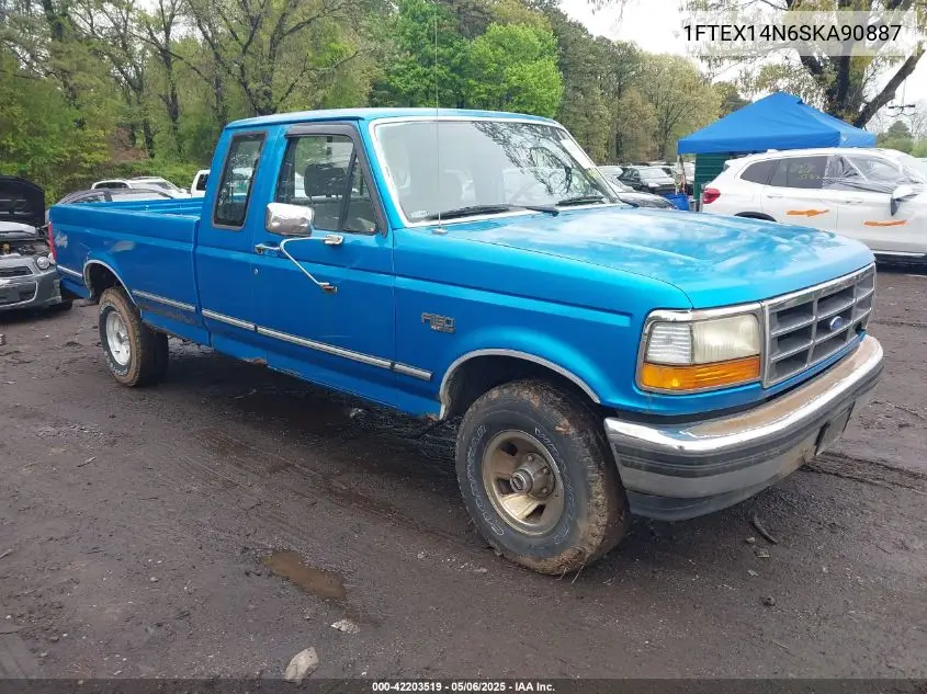 1995 Ford F150 VIN: 1FTEX14N6SKA90887 Lot: 42203519