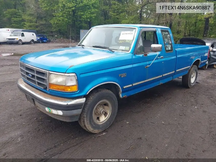 1995 Ford F150 VIN: 1FTEX14N6SKA90887 Lot: 42203519