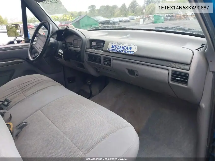 1995 Ford F150 VIN: 1FTEX14N6SKA90887 Lot: 42203519