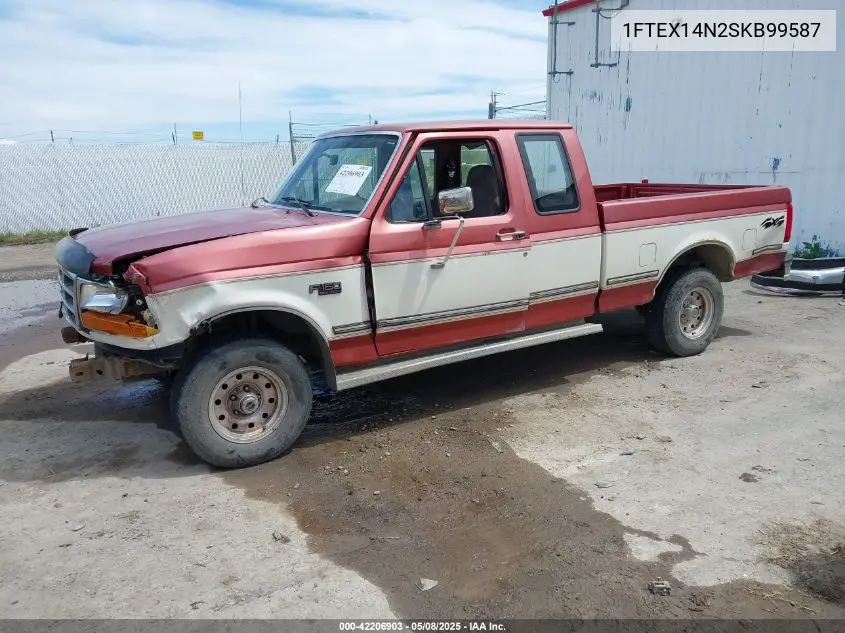 1995 Ford F150 VIN: 1FTEX14N2SKB99587 Lot: 42206903