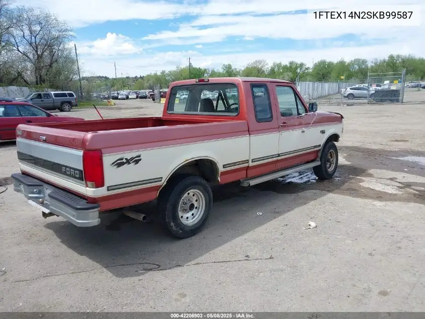 1995 Ford F150 VIN: 1FTEX14N2SKB99587 Lot: 42206903