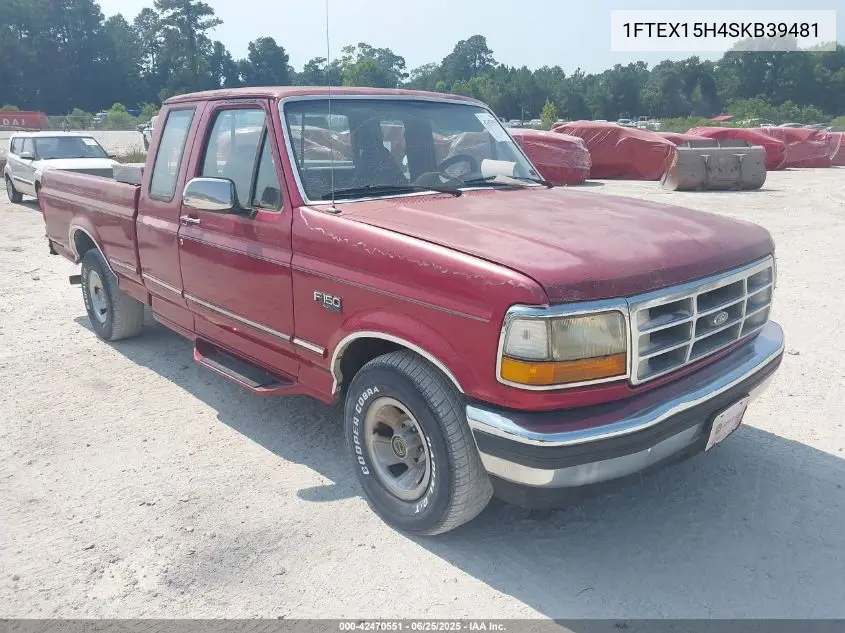 1995 Ford F150 VIN: 1FTEX15H4SKB39481 Lot: 42470551