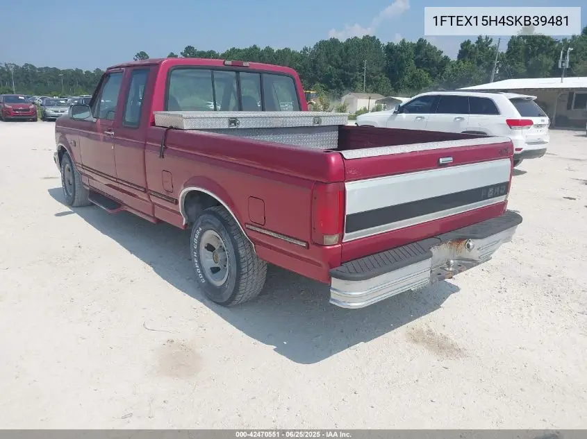 1995 Ford F150 VIN: 1FTEX15H4SKB39481 Lot: 42470551