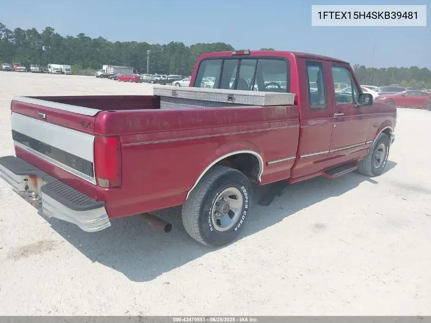 1995 Ford F150 VIN: 1FTEX15H4SKB39481 Lot: 42470551