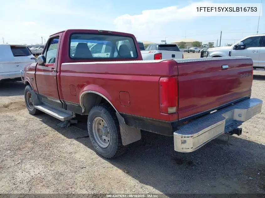 1995 Ford F150 VIN: 1FTEF15YXSLB16753 Lot: 42479261