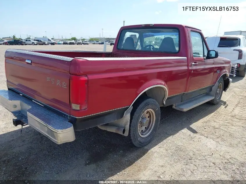 1995 Ford F150 VIN: 1FTEF15YXSLB16753 Lot: 42479261