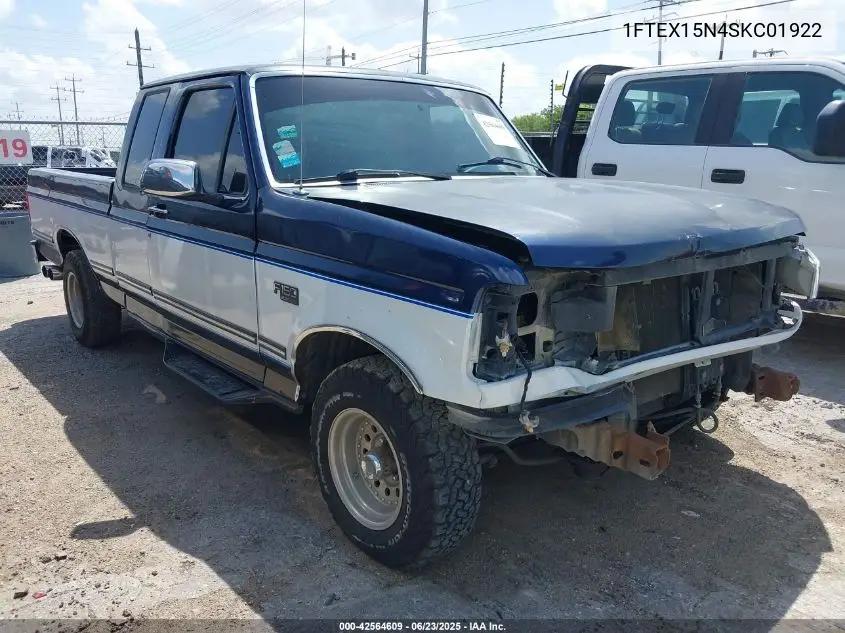 1995 Ford F150 VIN: 1FTEX15N4SKC01922 Lot: 42564609