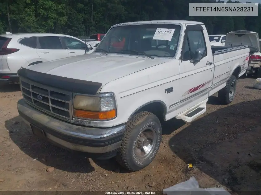 1995 Ford F150 VIN: 1FTEF14N6SNA28231 Lot: 42572393