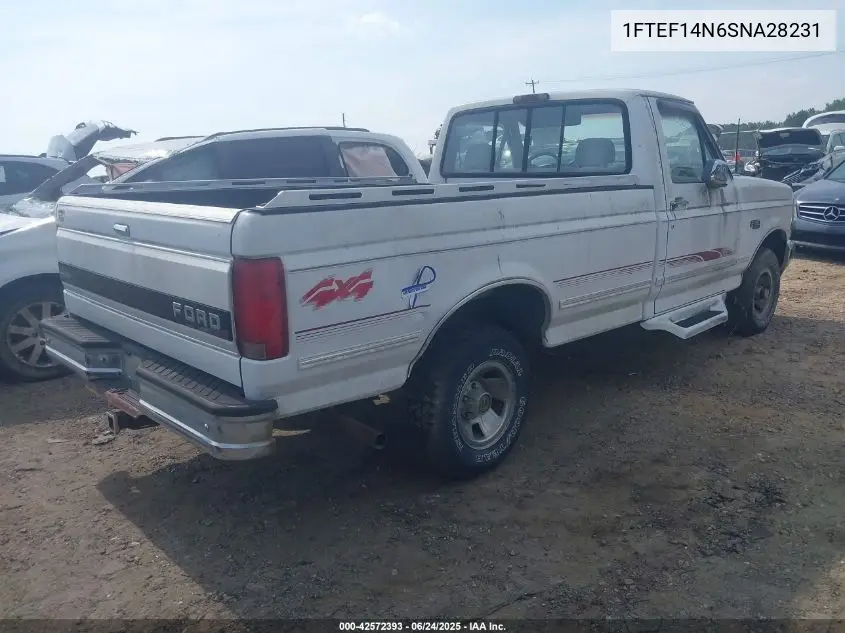 1995 Ford F150 VIN: 1FTEF14N6SNA28231 Lot: 42572393