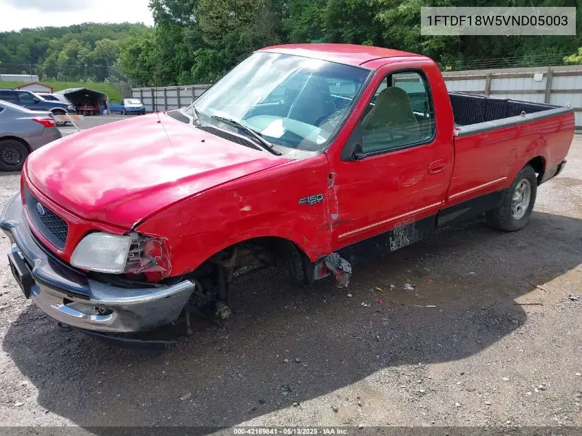 1997 Ford F-150 Lariat/Standard/Xl/Xlt VIN: 1FTDF18W5VND05003 Lot: 42169841