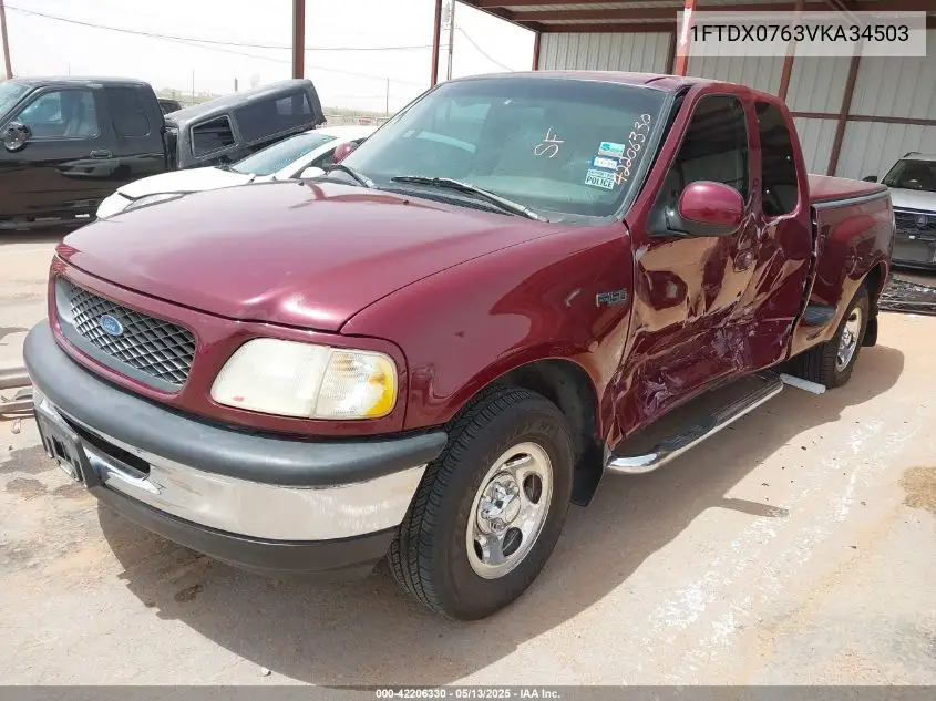 1997 Ford F-150 Lariat/Standard/Xl/Xlt VIN: 1FTDX0763VKA34503 Lot: 42206330