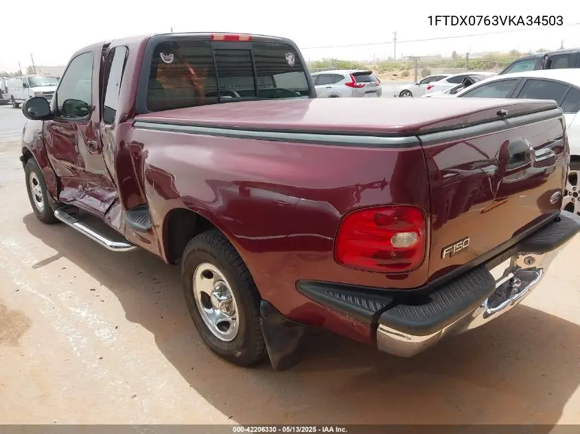 1997 Ford F-150 Lariat/Standard/Xl/Xlt VIN: 1FTDX0763VKA34503 Lot: 42206330
