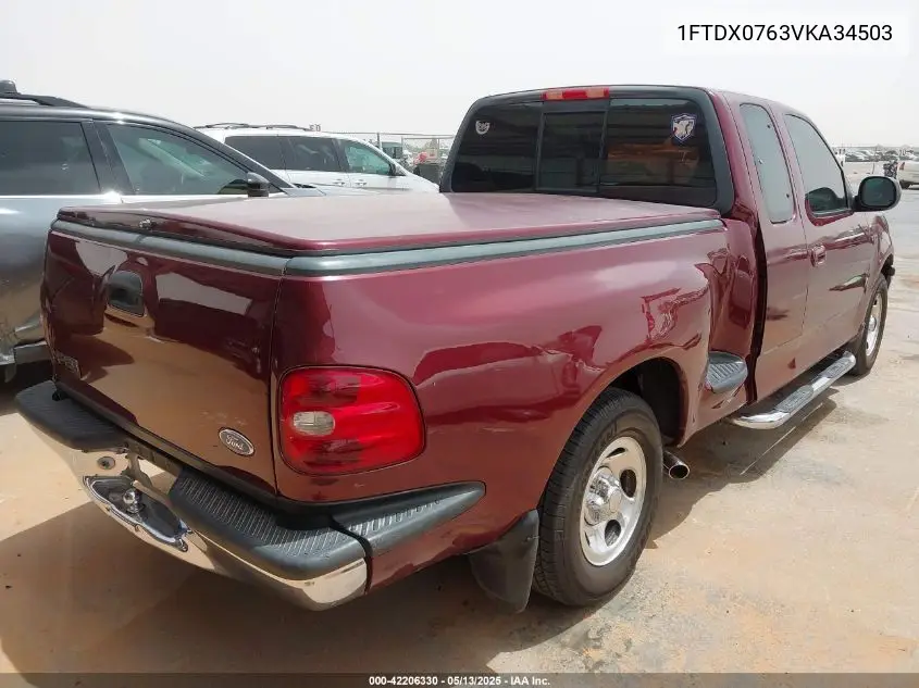 1997 Ford F-150 Lariat/Standard/Xl/Xlt VIN: 1FTDX0763VKA34503 Lot: 42206330