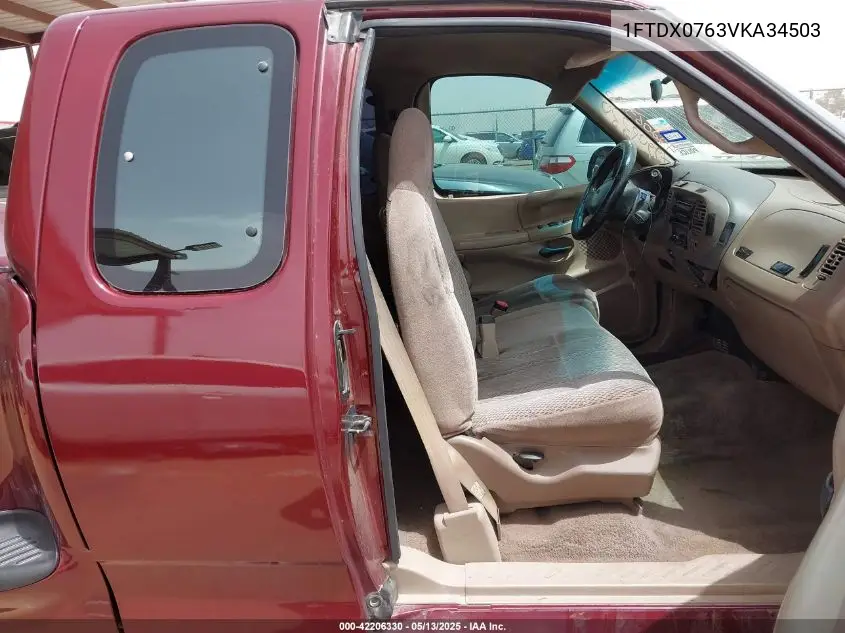 1997 Ford F-150 Lariat/Standard/Xl/Xlt VIN: 1FTDX0763VKA34503 Lot: 42206330