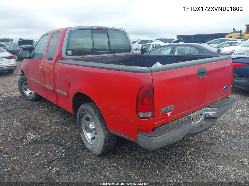 1997 Ford F150 VIN: 1FTDX172XVND01802 Lot: 42252952