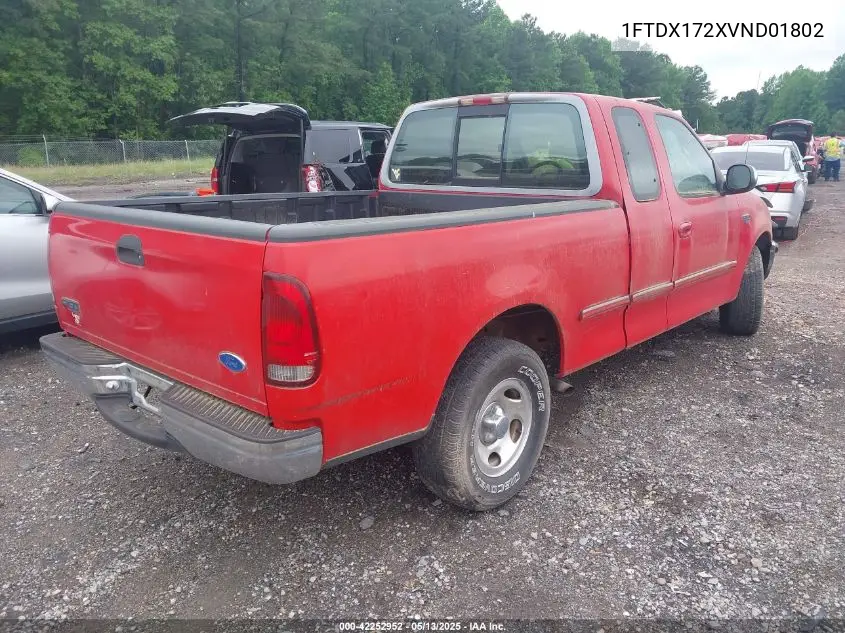 1997 Ford F150 VIN: 1FTDX172XVND01802 Lot: 42252952