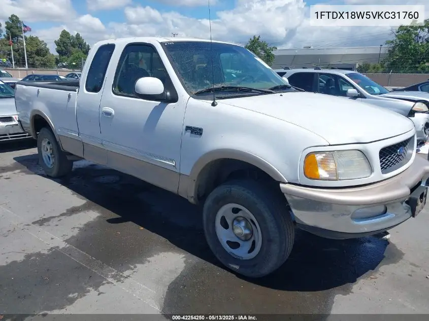 1997 Ford F-150 Lariat/Xl/Xlt VIN: 1FTDX18W5VKC31760 Lot: 42254250