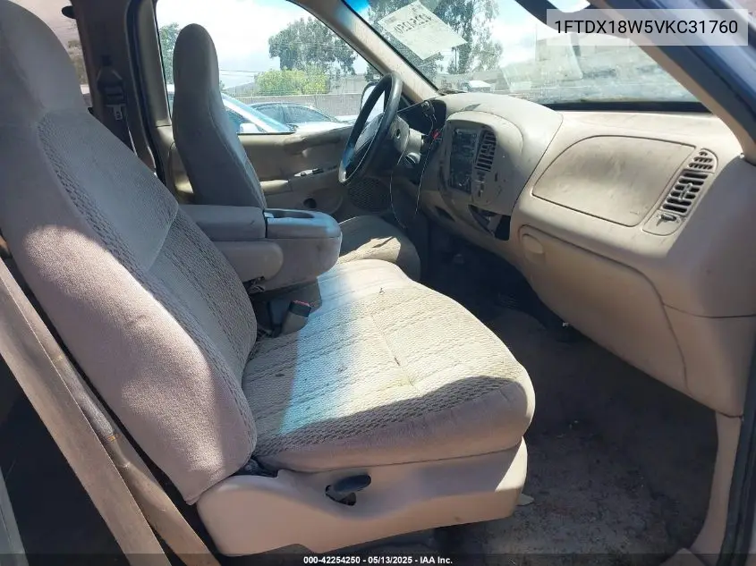 1997 Ford F-150 Lariat/Xl/Xlt VIN: 1FTDX18W5VKC31760 Lot: 42254250