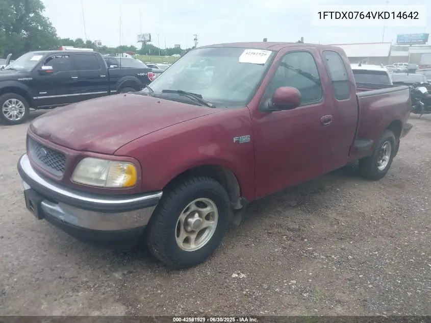 1997 Ford F-150 Lariat/Standard/Xl/Xlt VIN: 1FTDX0764VKD14642 Lot: 42581929