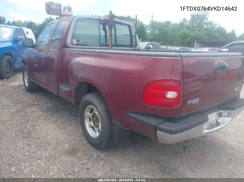 1997 Ford F-150 Lariat/Standard/Xl/Xlt VIN: 1FTDX0764VKD14642 Lot: 42581929