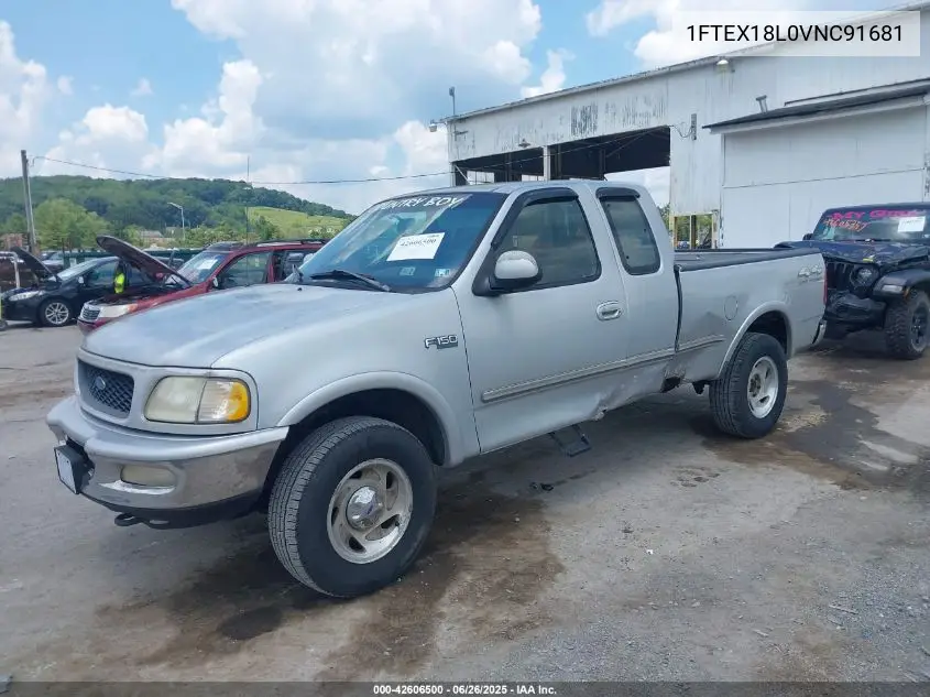 1997 Ford F-150 Lariat/Xl/Xlt VIN: 1FTEX18L0VNC91681 Lot: 42606500