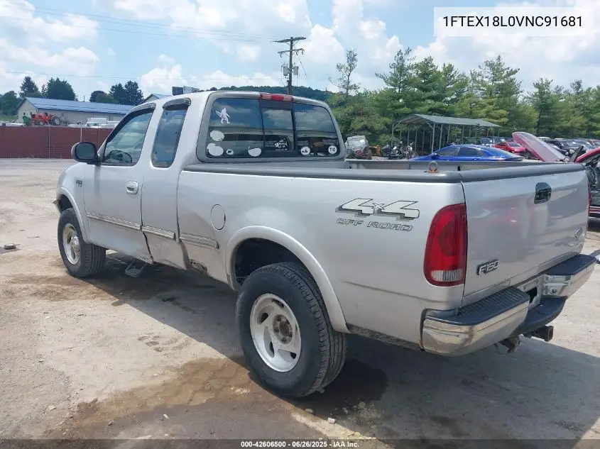 1997 Ford F-150 Lariat/Xl/Xlt VIN: 1FTEX18L0VNC91681 Lot: 42606500