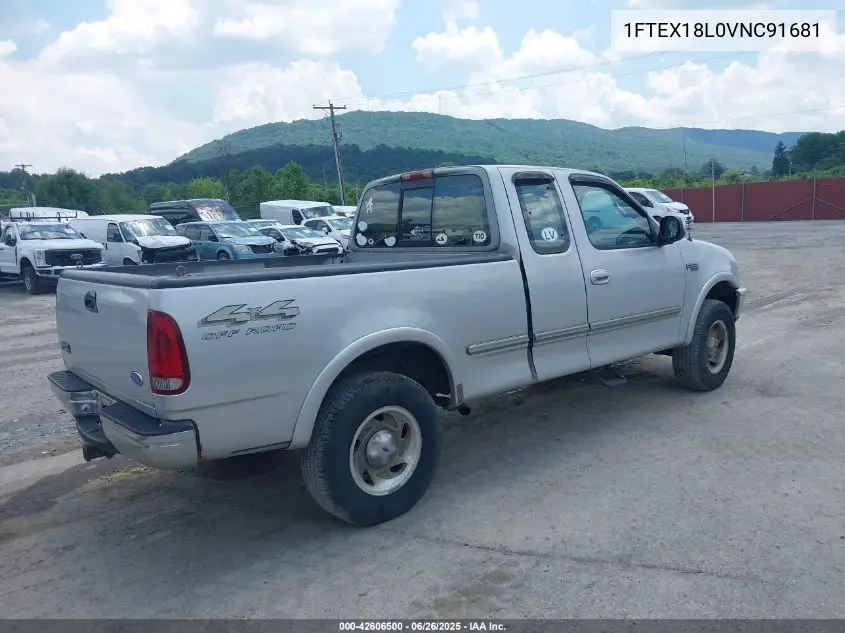 1997 Ford F-150 Lariat/Xl/Xlt VIN: 1FTEX18L0VNC91681 Lot: 42606500