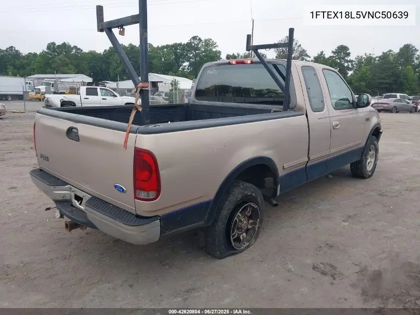 1997 Ford F-150 Lariat/Xl/Xlt VIN: 1FTEX18L5VNC50639 Lot: 42620804