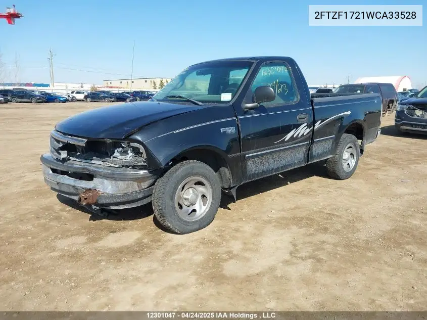 1998 Ford F150 VIN: 2FTZF1721WCA33528 Lot: 12301047
