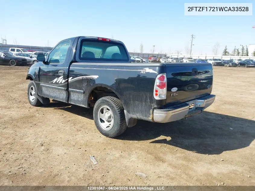 1998 Ford F150 VIN: 2FTZF1721WCA33528 Lot: 12301047
