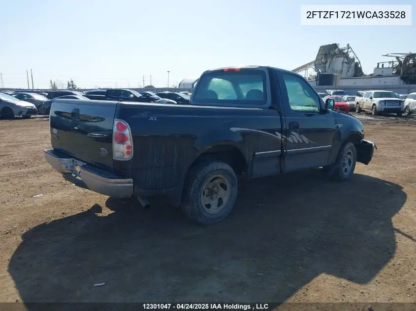 1998 Ford F150 VIN: 2FTZF1721WCA33528 Lot: 12301047