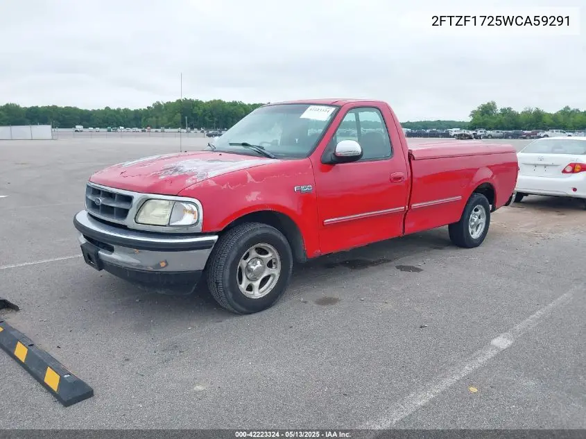 1998 Ford F-150 Standard/Xl/Xlt VIN: 2FTZF1725WCA59291 Lot: 42223324