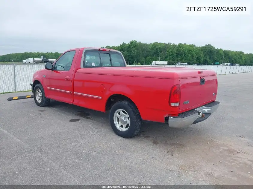 1998 Ford F-150 Standard/Xl/Xlt VIN: 2FTZF1725WCA59291 Lot: 42223324